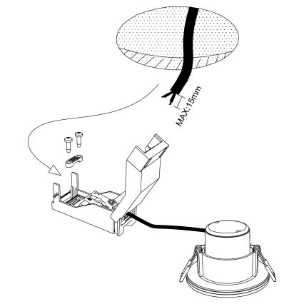 Eglo - LED Dimmable χωνευτό φωτιστικό μπάνιου LED/6W/230V 4000K IP44