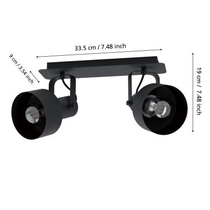 Eglo - Σποτ 2xE27/28W/230V