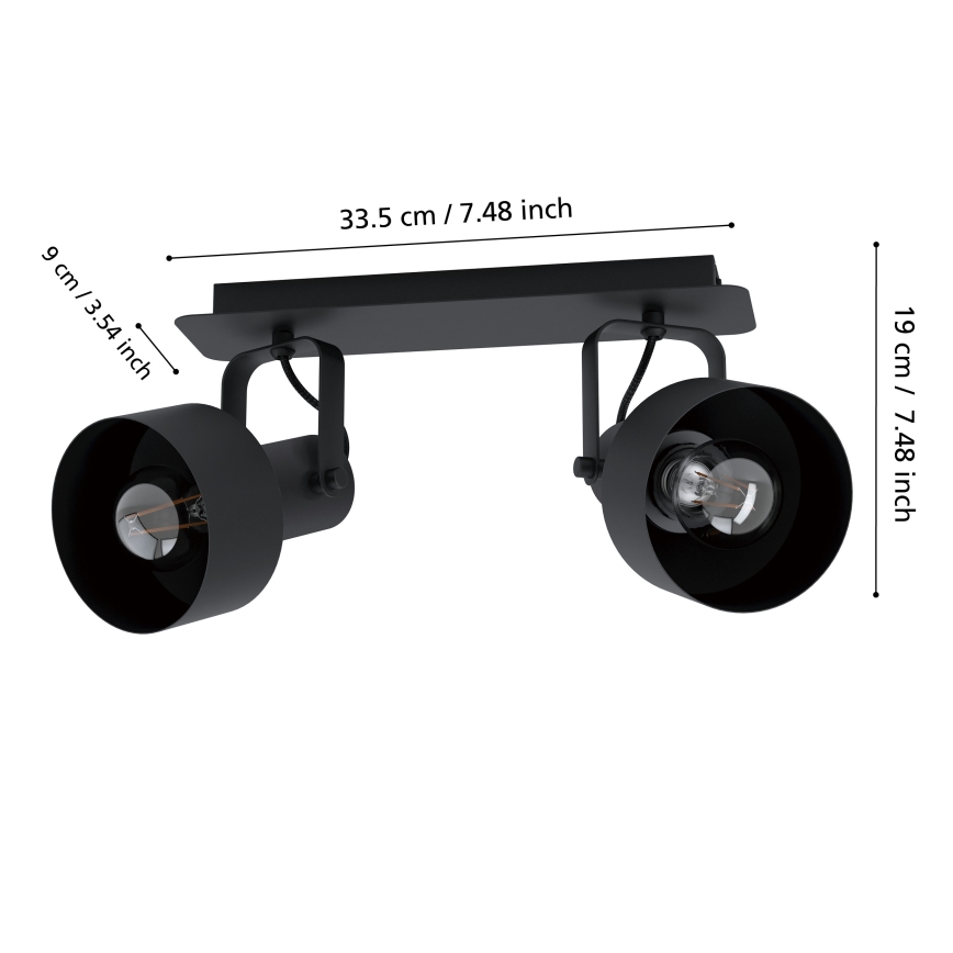 Eglo - Σποτ 2xE27/28W/230V