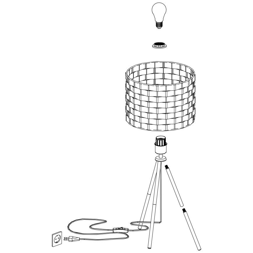 Eglo - Επιτραπέζια λάμπα 1xE27/40W/230V