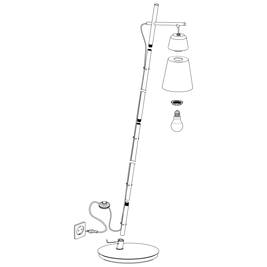 Eglo 99547 - Επιδαπέδιο φωτιστικό CANTERRAS 1xE27/40W/230V