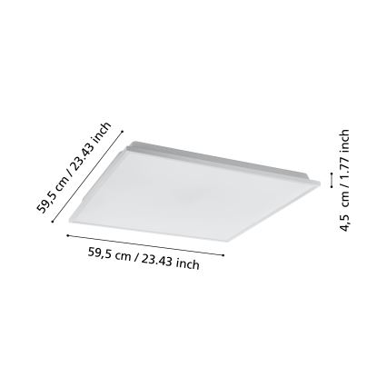 Eglo - LED Dimmable φωτιστικό οροφής LED/31,8W/230V 2700-6500K ZigBee