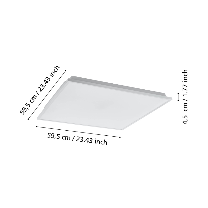 Eglo - LED Dimmable φωτιστικό οροφής LED/31,8W/230V 2700-6500K ZigBee