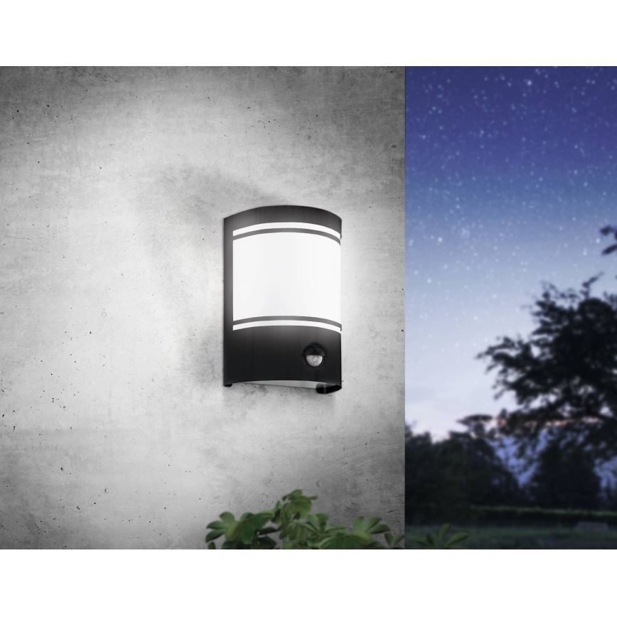 Eglo - Εξωτερικό φωτιστικό τοίχου με αισθητήρα 1xE27/40W/230V IP44