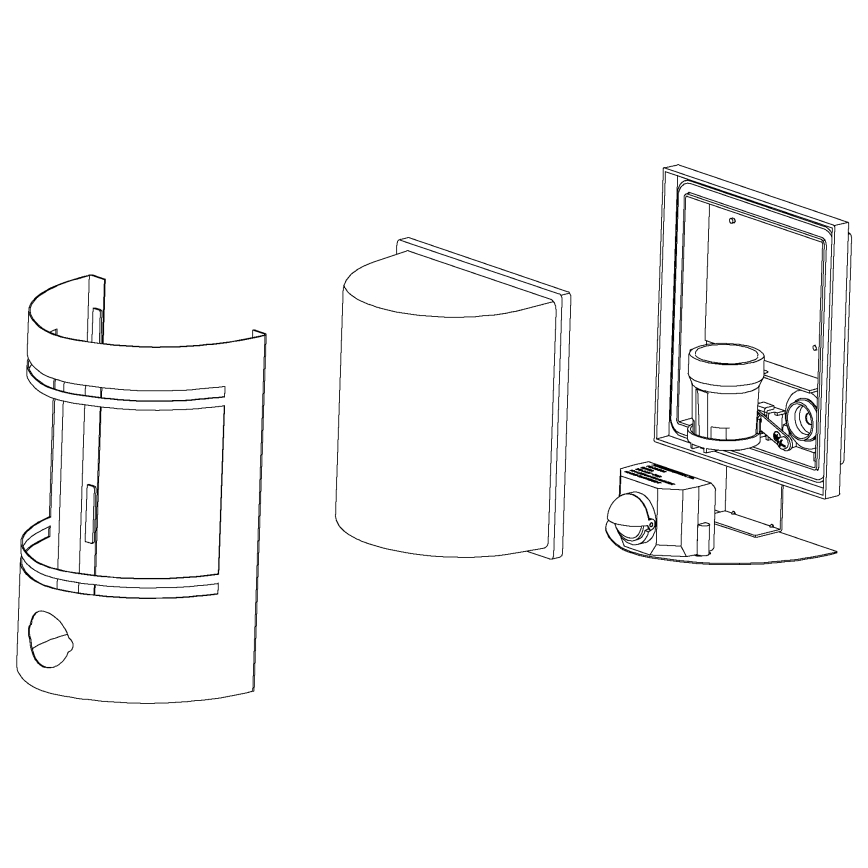 Eglo - Εξωτερικό φωτιστικό τοίχου με αισθητήρα 1xE27/40W/230V IP44