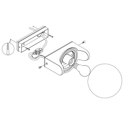 Eglo - Εξωτερικό φωτιστικό τοίχου 1xE27/15W/230V IP44
