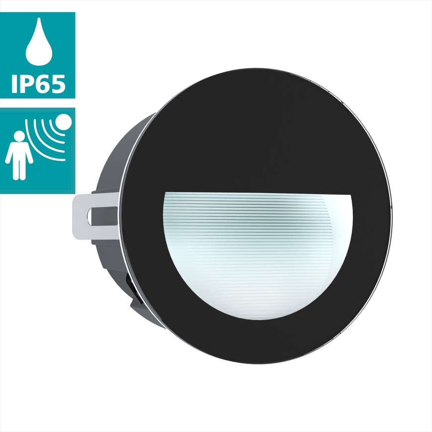 Eglo - LED Χωνευτό φωτιστικό εξωτερικού χώρου LED/2,5W/230V IP65 μαύρο