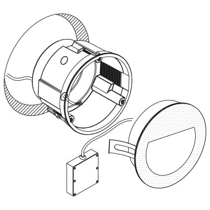 Eglo - LED Χωνευτό φωτιστικό εξωτερικού χώρου LED/2,5W/230V IP65 μαύρο