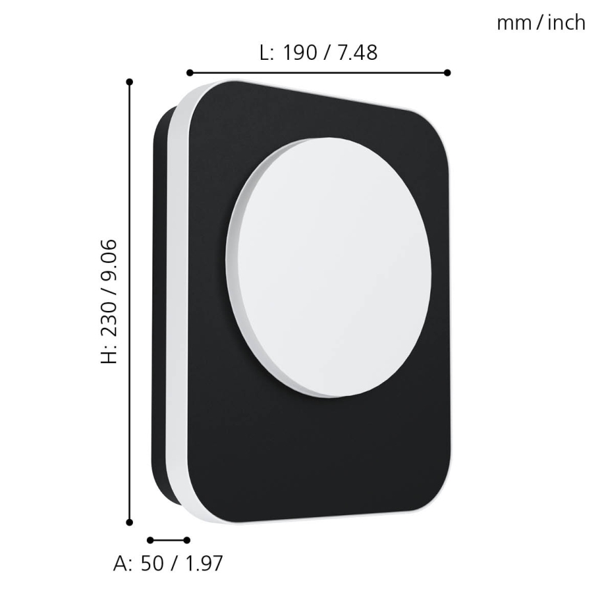 Eglo - Εξωτερικό φωτιστικό τοίχου LED/9W/230V IP44