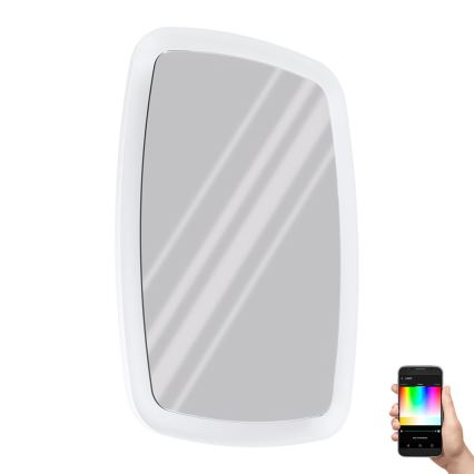 Eglo 99588 - LED RGBW ρυθμιζόμενος καθρέφτης μπάνιου με ενσωματωμένο φωτισμό, 20W/230V, IP44