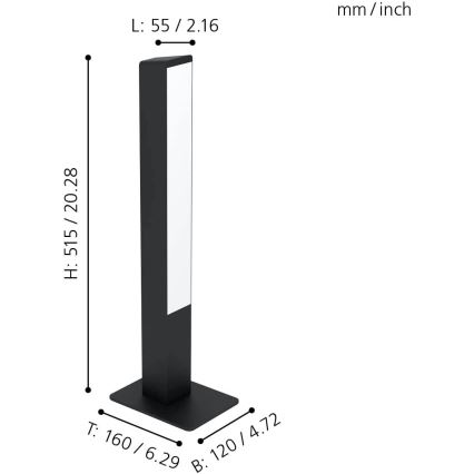 Eglo - LED RGBW Dimmable επιτραπέζια λάμπα LED/16W/230V 2700-6500K ZigBee