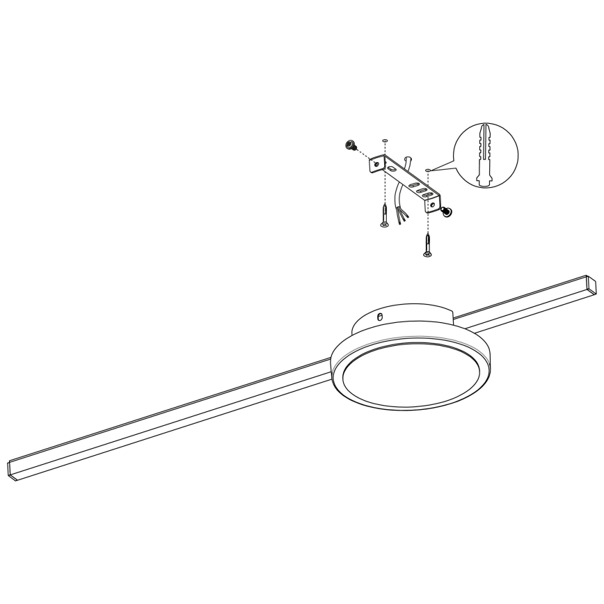 Eglo - LED Φωτιστικό οροφής 1xLED/6,3W/230V + 1xLED/5,4W