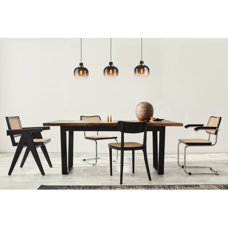 Eglo - Κρεμαστό φωτιστικό οροφής ράγα 3xE27/40W/230V καφέ