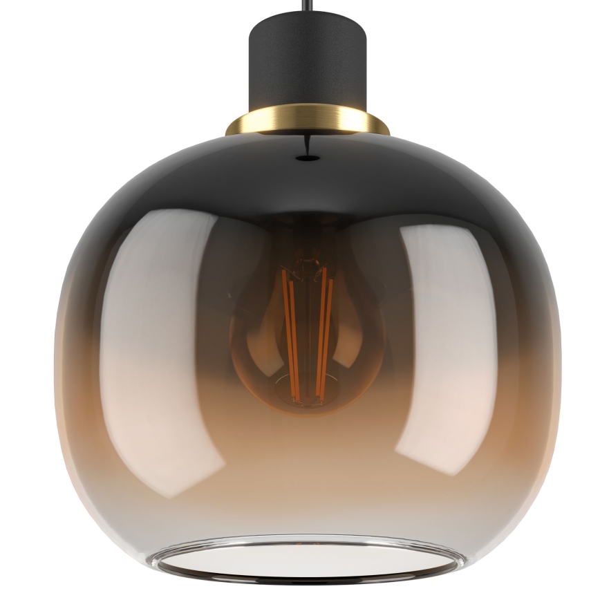 Eglo - Κρεμαστό φωτιστικό οροφής ράγα 3xE27/40W/230V καφέ
