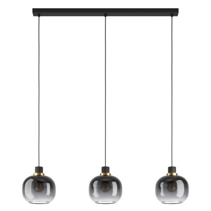 Eglo - Κρεμαστό φωτιστικό οροφής  3xE27/40W/230V γκρι