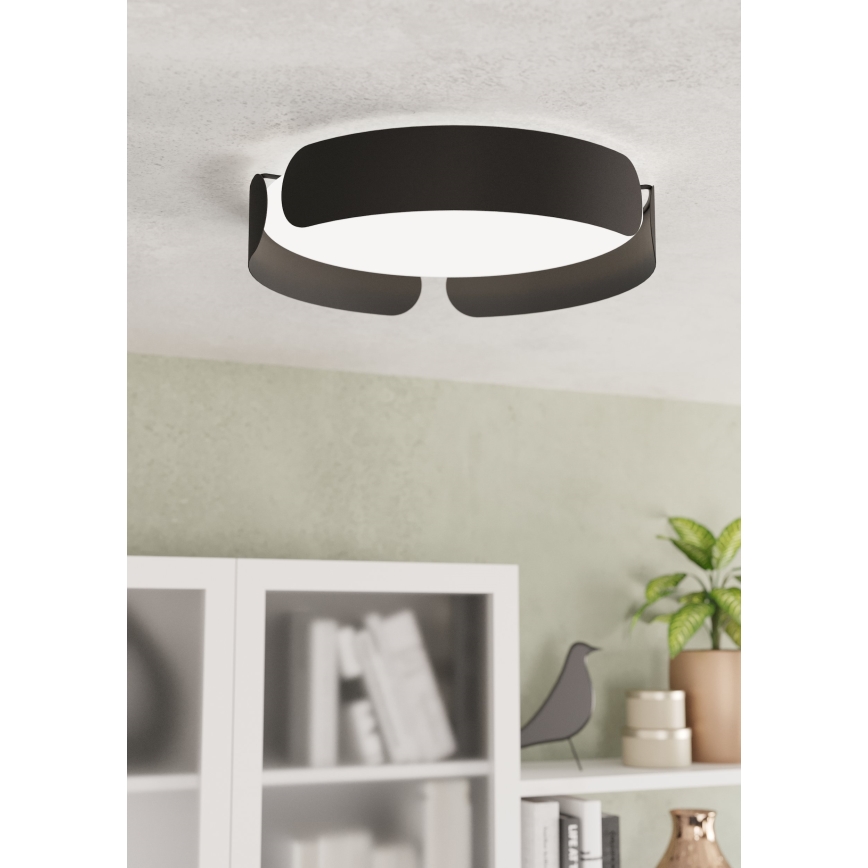 Eglo - LED φωτιστικό οροφής LED/20W/230V Ø 37 cm μαύρο