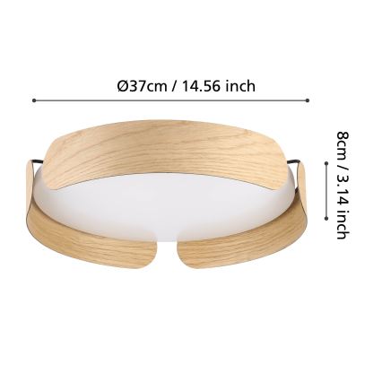 Eglo - Φωτιστικό οροφής LED/20W/230V Ø 37 cm μπεζ