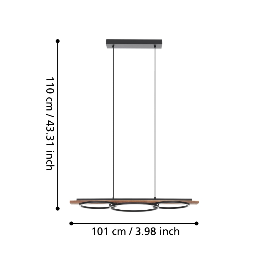 Eglo - Led Dimmable κρεμαστό φωτιστικό οροφής LED/40,5W/230V