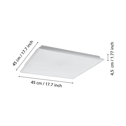 Eglo - LED Ρυθμιζόμενο Φωτιστικό Οροφής LED/22W/230V 2700-6500K ZigBee