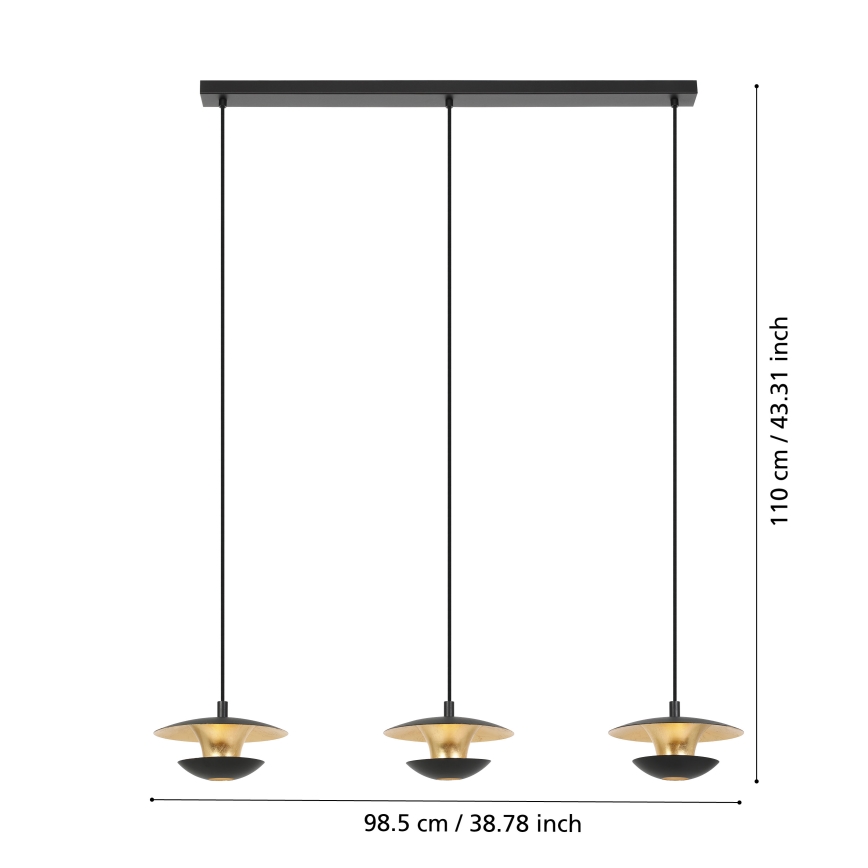 Eglo - LED Πολύφωτο κρεμαστό 3xGU10/4,5W/230V
