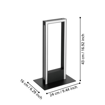 Eglo - Επιτραπέζιο φωτιστικό LED ντιμαριζόμενο LED/16W/230V 2700-6500K