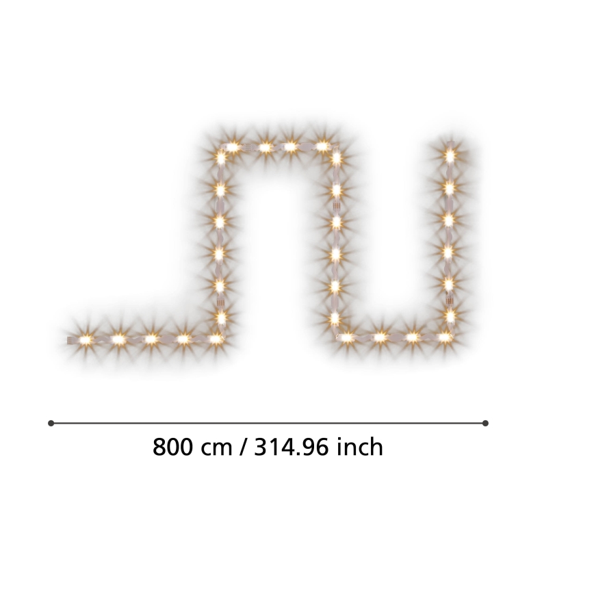 Eglo - Ρυθμιζόμενη λωρίδα LED RGBW 8μ LED/24W/24/230V 2700-6500K ZigBee