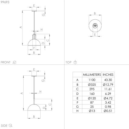 Eglo - Πολύφωτο κρεμαστό 1xE27/40W/230V μαύρο