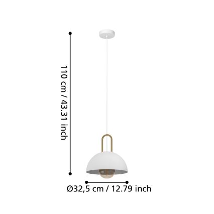 Eglo - Πολύφωτο κρεμαστό 1xE27/40W/230V λευκό