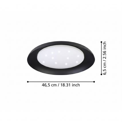 Eglo - LED Φωτιστικό οροφής LED/17,1W/230V μαύρο