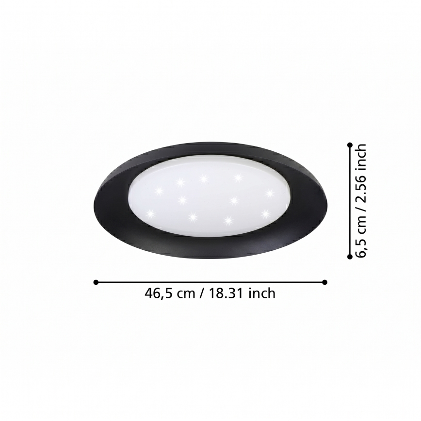 Eglo - LED Φωτιστικό οροφής LED/17,1W/230V μαύρο