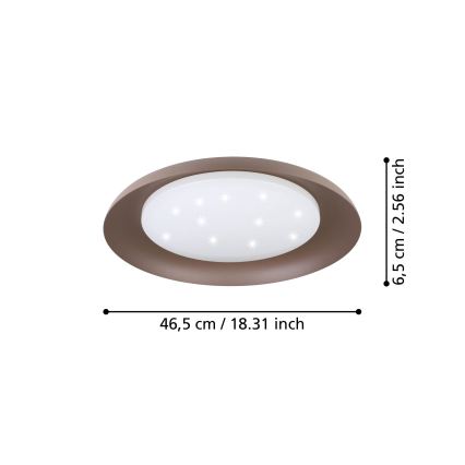 Eglo 99704 - LED Φωτιστικό οροφής PENJAMO LED/17,1W/230V καφέ