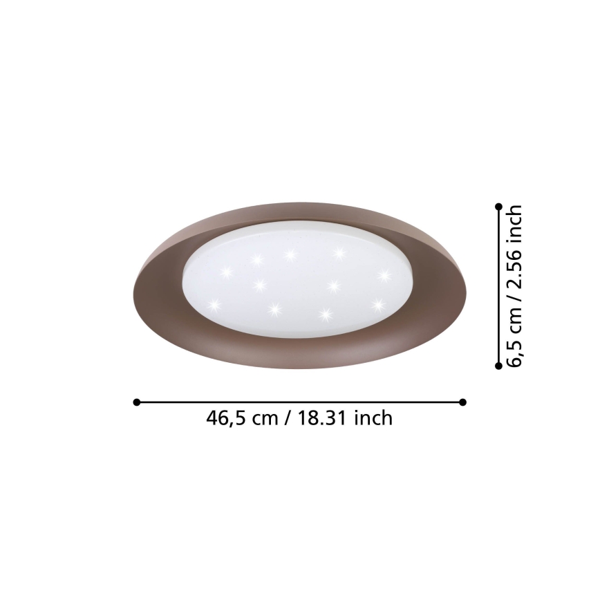 Eglo 99704 - LED Φωτιστικό οροφής PENJAMO LED/17,1W/230V καφέ