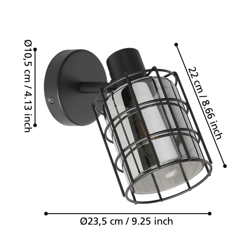 Eglo - Φωτιστικό τοίχου 1xE27/28W/230V