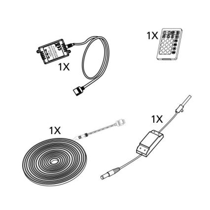 Eglo - LED Dimmable ταινία 5m LED/23W/24/230V 2700-6500K + τηλεχειριστήριο