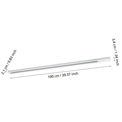 Eglo - Σύστημα ράγας TB 1 μ. λευκό