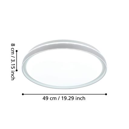 Eglo - LED Dimmable φωτιστικό οροφής LED/40W/230V 3000-6500K+ τηλεχειριστήριο