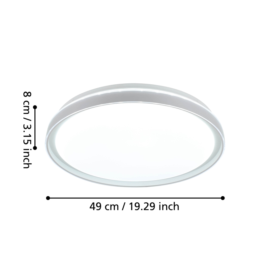 Eglo - LED Dimmable φωτιστικό οροφής LED/40W/230V 3000-6500K+ τηλεχειριστήριο