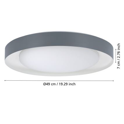 Eglo - LED Dimmable φωτιστικό οροφής LED/24W/230V 3000-6500K + τηλεχειριστήριο