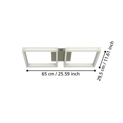 Eglo - Φωτιστικό οροφής LED 2xLED/11,2W/230V ματ χρώμιο