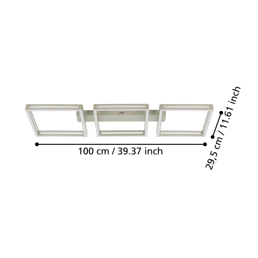 Eglo - Φωτιστικό οροφής LED 3xLED/11,2W/230V ματ χρώμιο