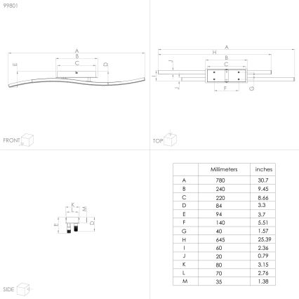 Eglo - LED Φωτιστικό οροφής LED/21,5W/230V