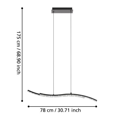 Eglo - Πολύφωτο LED κρεμαστό LED/21,5W/230V