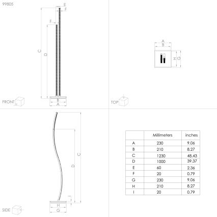 Eglo- LED λάμπα δαπέδου LED/8W/230V