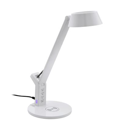 Eglo - LED Dimmable επιτραπέζια λάμπα αφής με ασύρματη φόρτιση LED/4,8W/230V λευκό