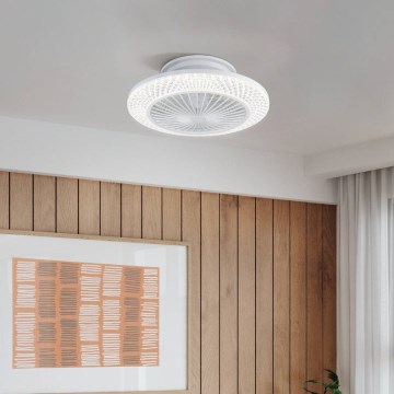 Eglo - Ανεμιστήρας οροφής με ρυθμιζόμενο LED φωτισμό 3xLED/12,6W/230V 2700-6500K Ø 55 cm λευκός + τηλεχειριστήριο