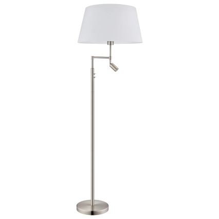 Eglo/Edi Φωτισμός - Επιδαπέδια λάμπα LED SANTANDER 1xE27/11W/230V + LED/2,3W ματ χρώμιο