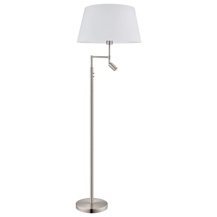 Eglo/Edi Φωτισμός - Επιδαπέδια λάμπα LED SANTANDER 1xE27/11W/230V + LED/2,3W ματ χρώμιο