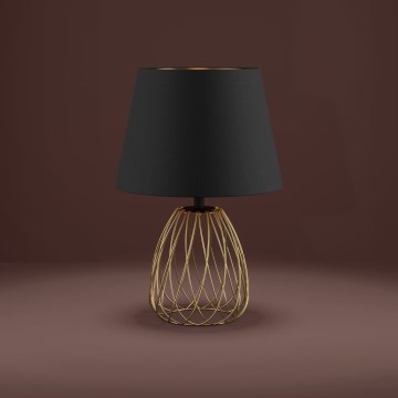 Eglo - Eπιτραπέζιο φωτιστικό 1xE27/40W/230V μαύρο/χρυσό