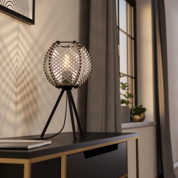Eglo - Eπιτραπέζιο φωτιστικό 1xE27/40W/230V λευκό/μαύρο