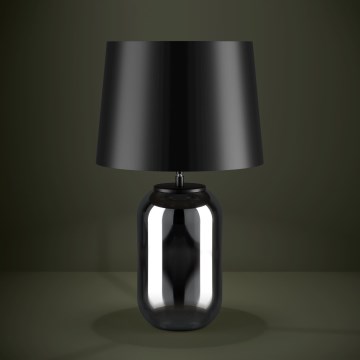 Eglo - Eπιτραπέζιο φωτιστικό 1xE27/40W/230V μαύρο/φιμέ